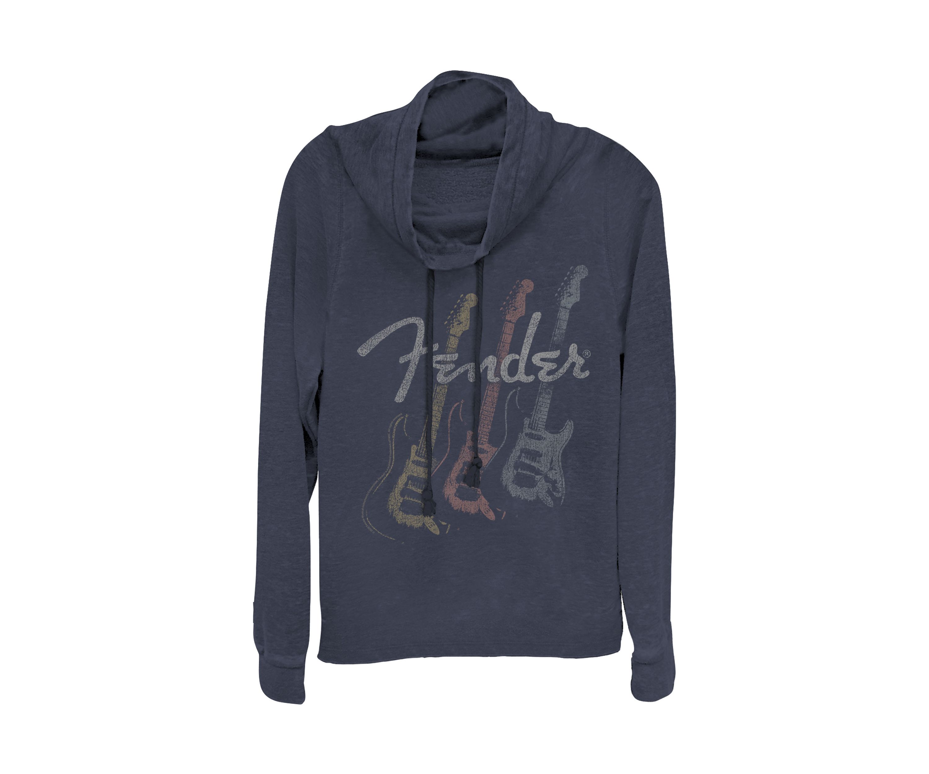 Juniors Triple Fret Pullover Graphic Top