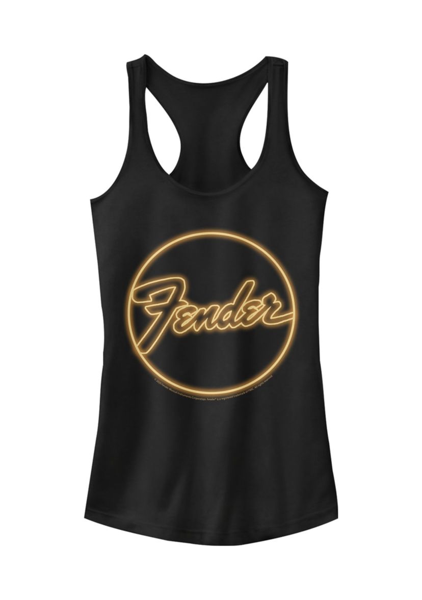 Juniors Neon Logo Graphic Tank