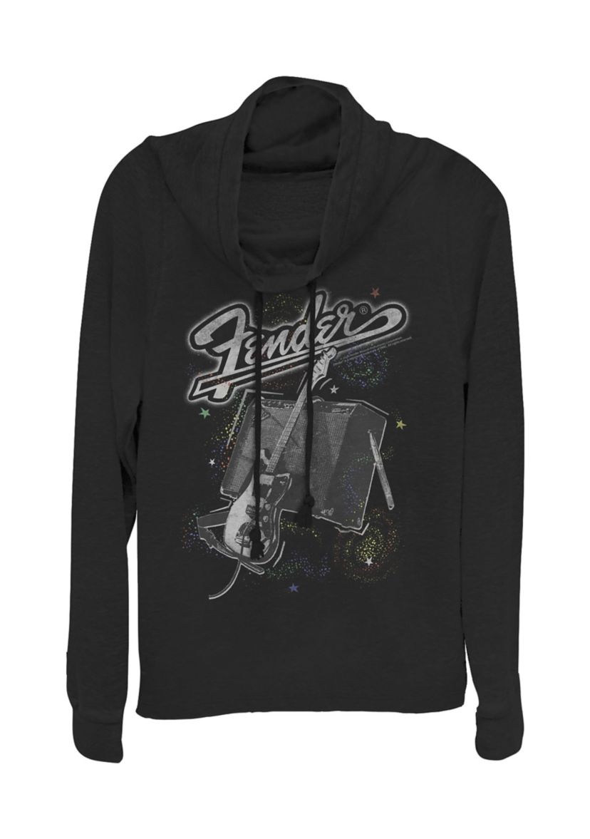 Juniors Space Pullover Graphic Top