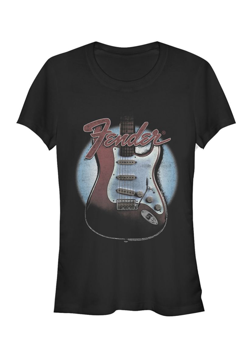 Juniors Guitar Lockup Graphic T-Shirt