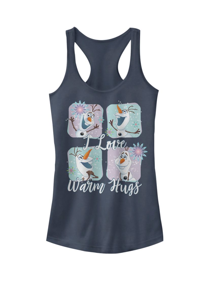 Frozen Olaf Love Warm Hugs Colorful Racerback Tank