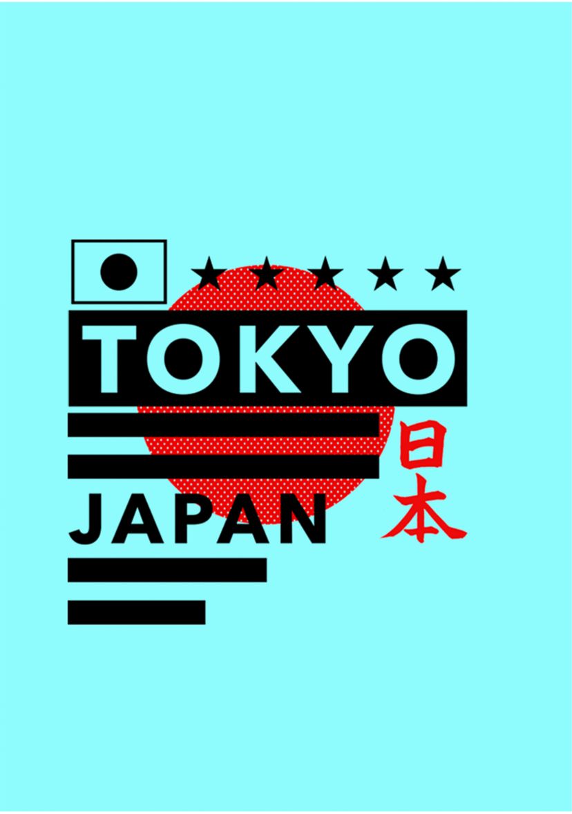 Juniors Japan Minimal Graphic Tank Top