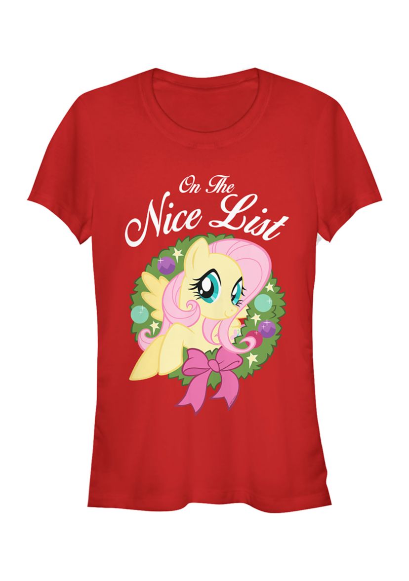 Juniors Nice List Fluttershy T-Shirt