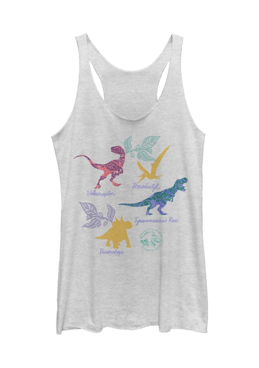 Juniors Jurassic World Dino List Tank