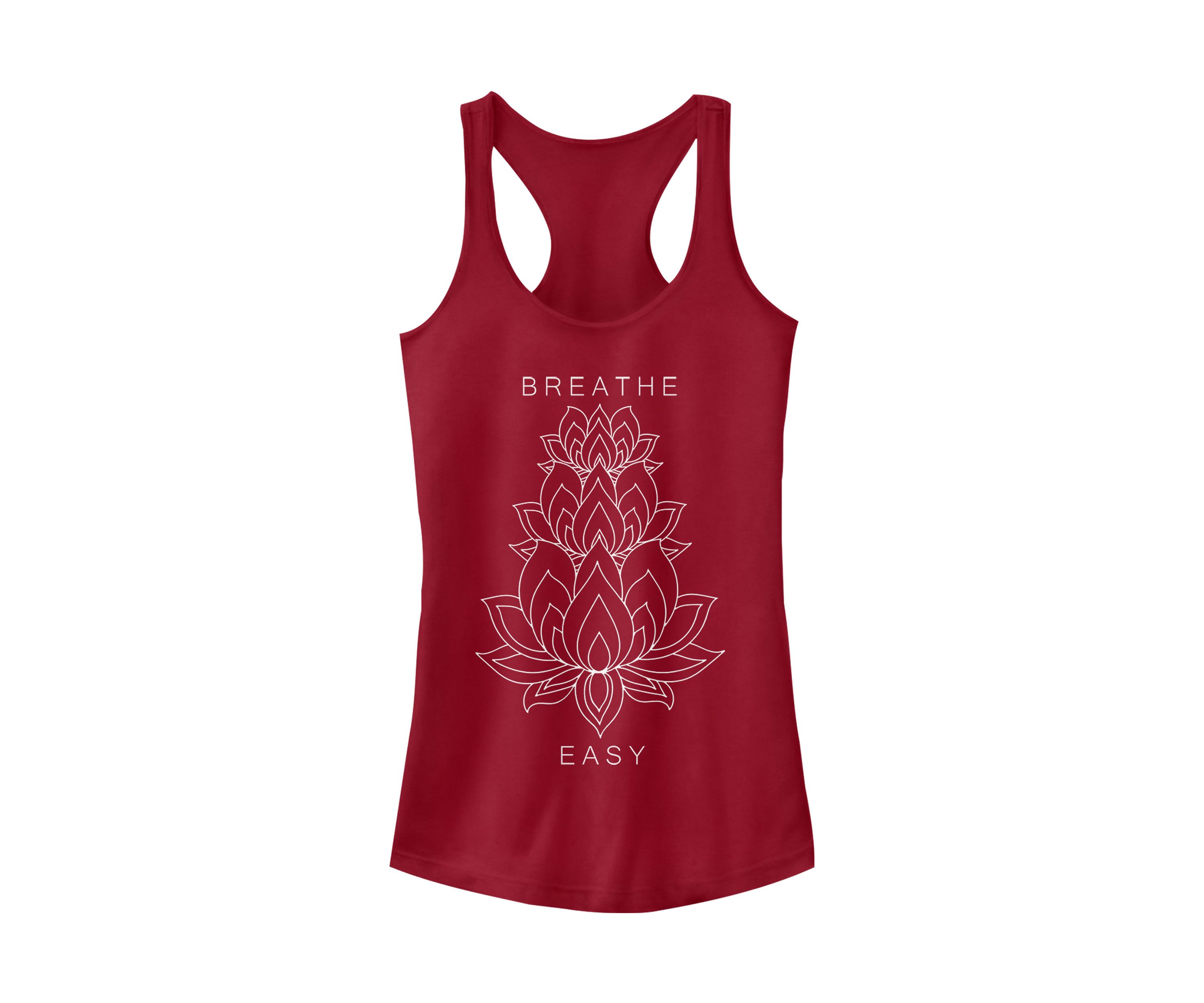  Juniors Breathe Easy Lotus Tank Top 