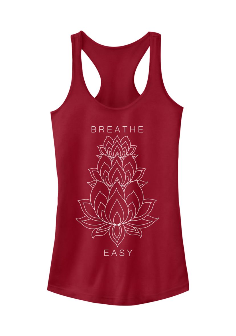  Juniors Breathe Easy Lotus Tank Top 