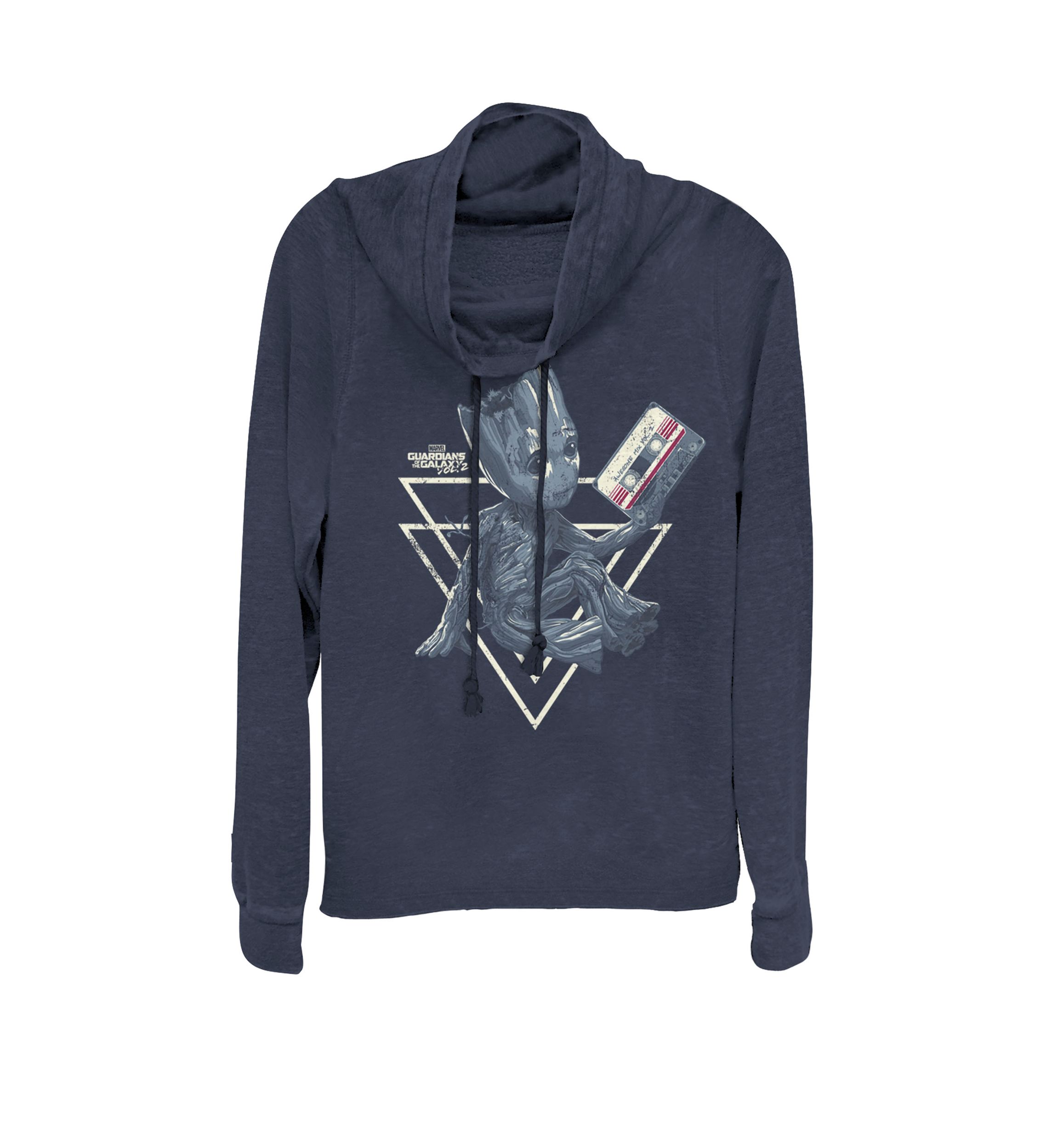 Groot Guardians of Galaxy 2 Tape Shape Cowl Neck Pullover
