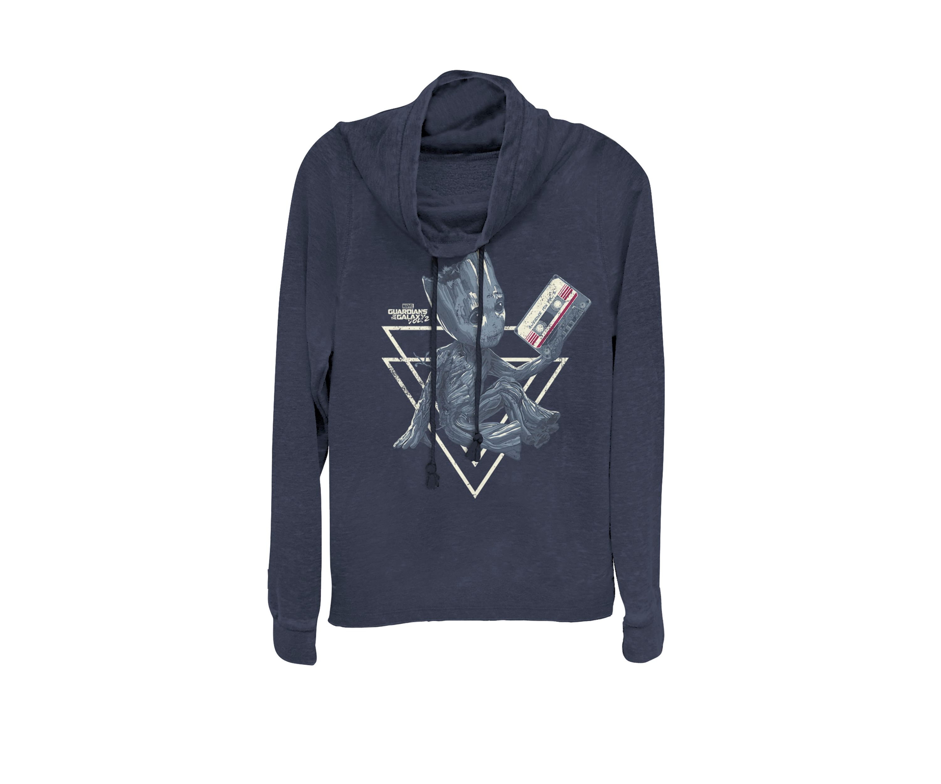 Groot Guardians of Galaxy 2 Tape Shape Cowl Neck Pullover