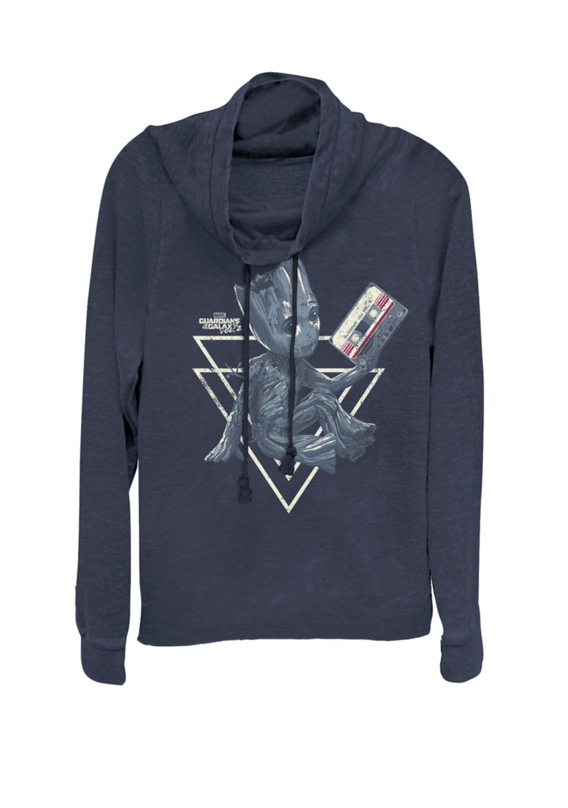 Groot Guardians of Galaxy 2 Tape Shape Cowl Neck Pullover