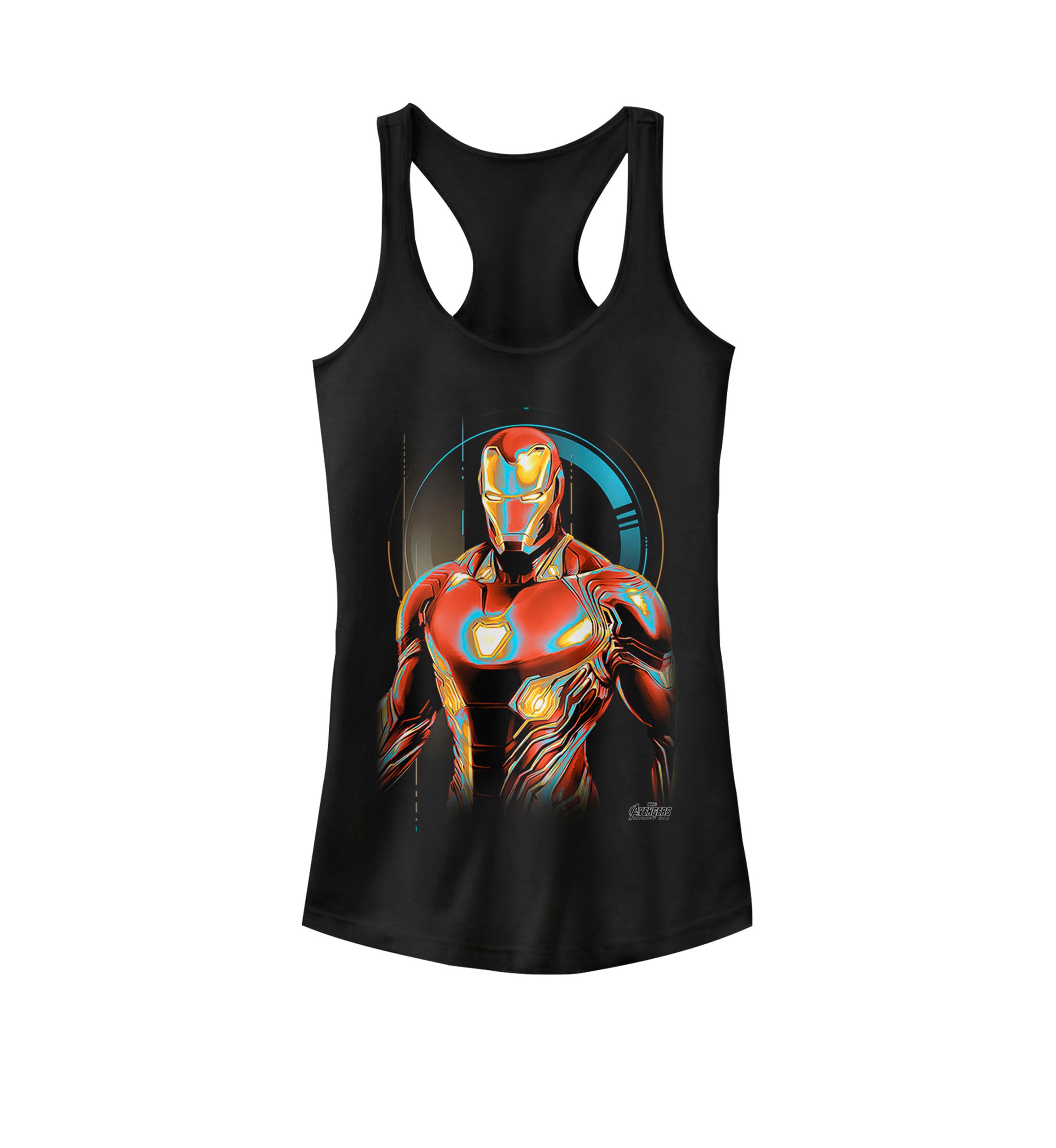 Infinity War Iron Man Digital Profile Pose Racerback Tank