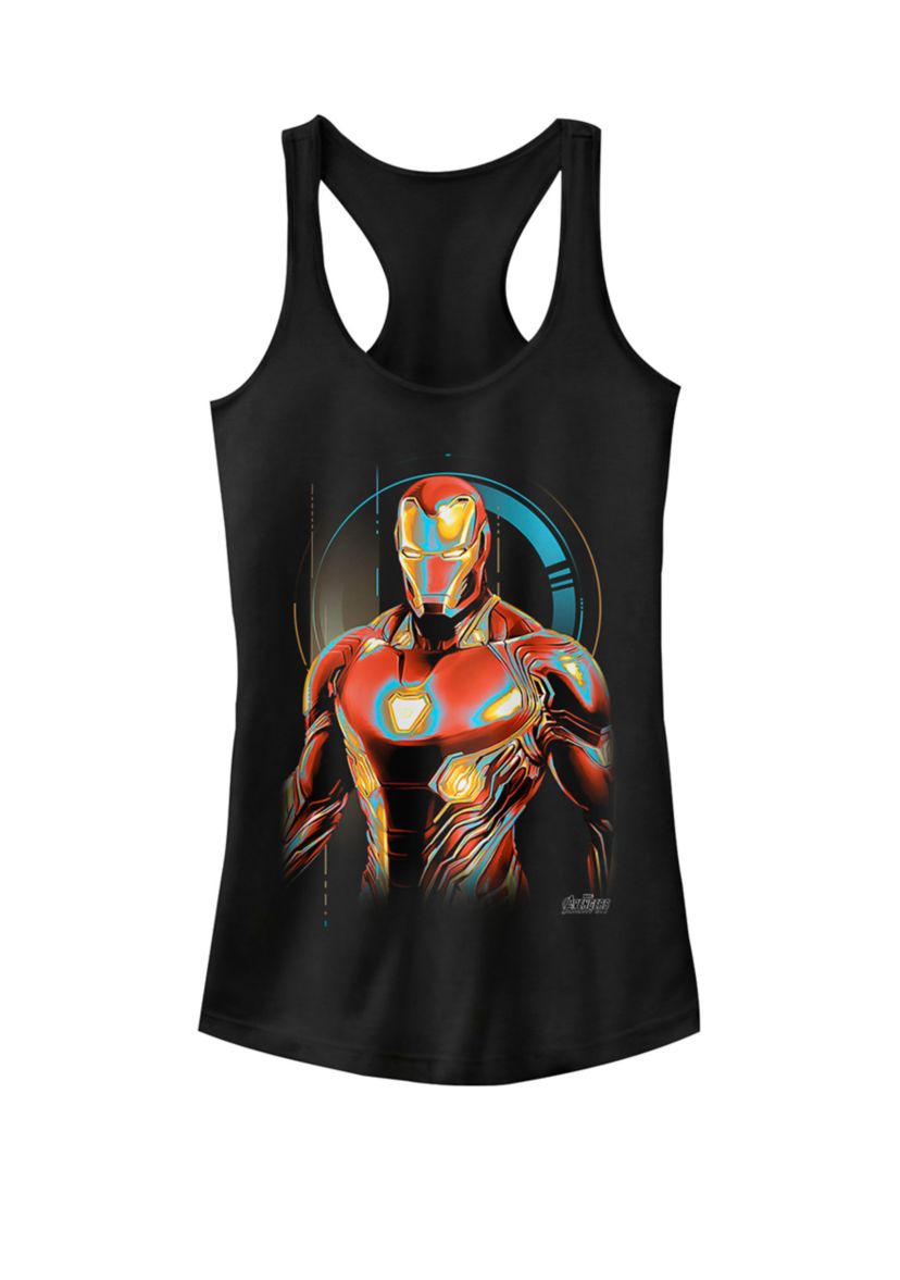 Infinity War Iron Man Digital Profile Pose Racerback Tank