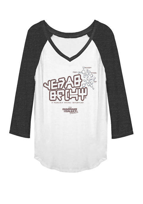 Guardians Vol.2 Iconic Star-Lord Logo Raglan Baseball T-Shirt