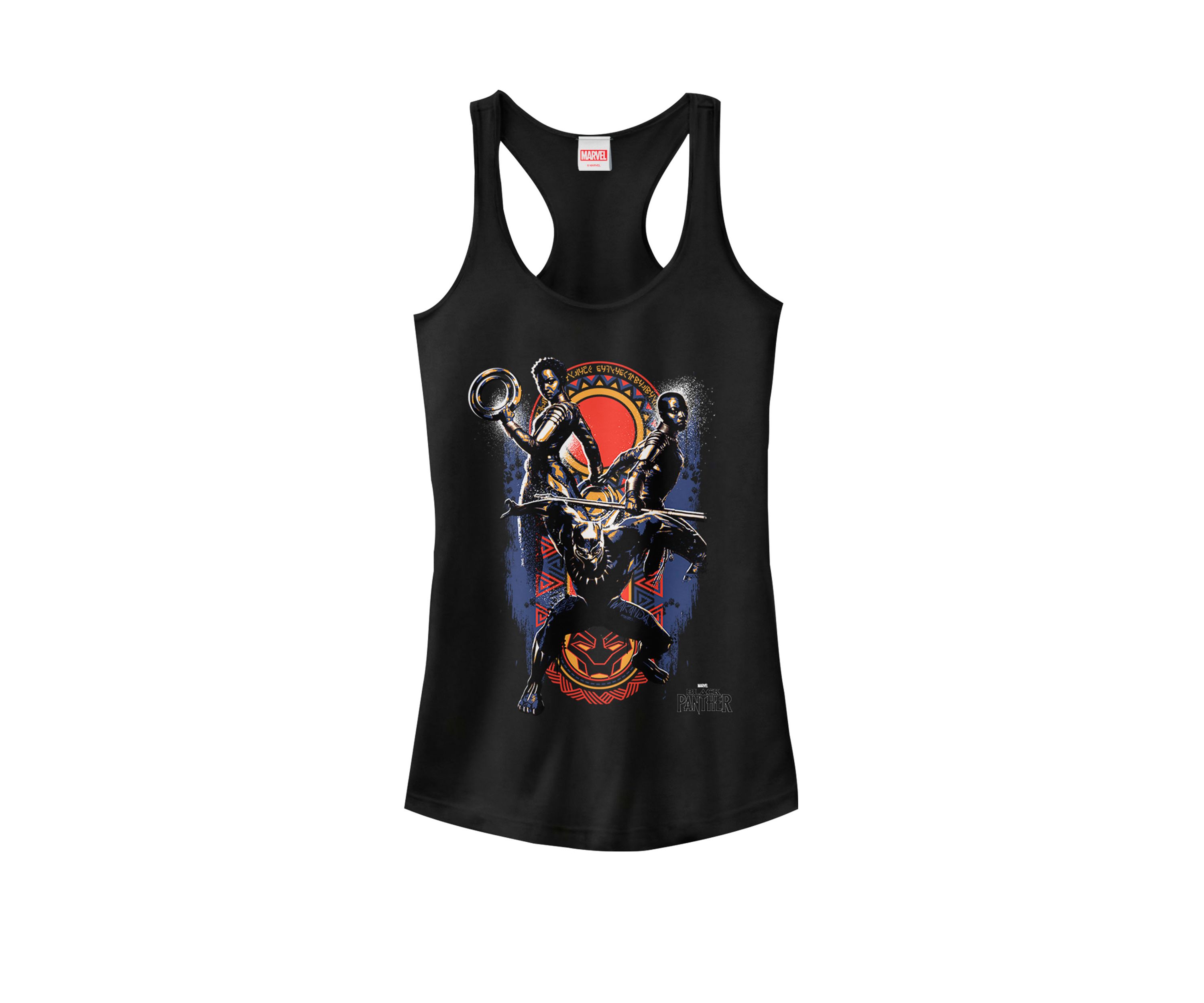 Black Panther Movie Warrior Trio Racerback Tank