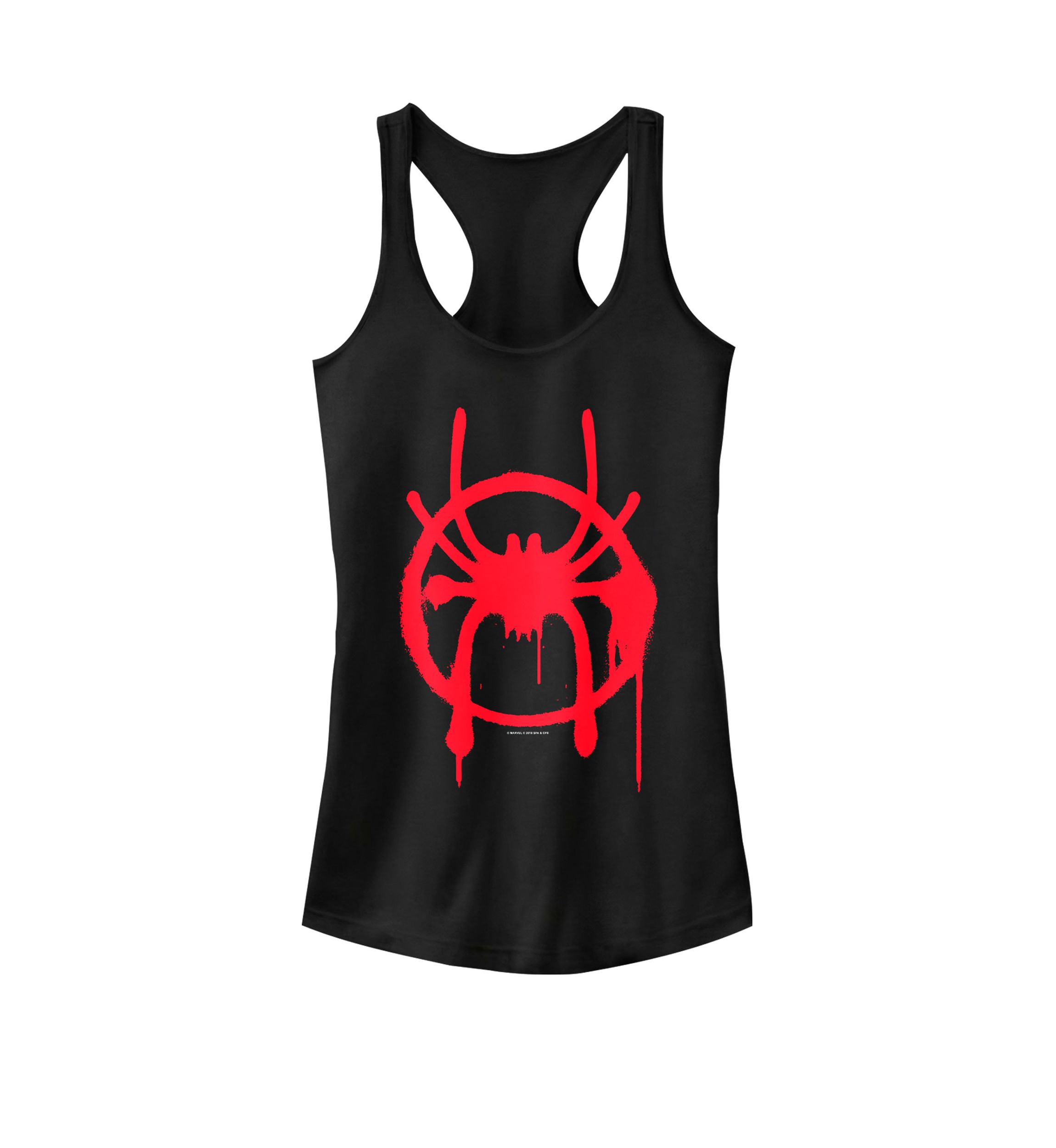 Spiderverse Miles Symbol Tag Racerback Tank