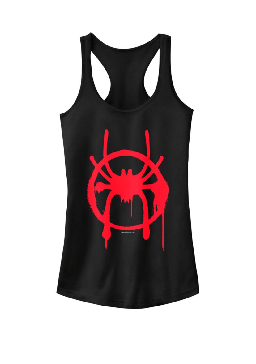 Spiderverse Miles Symbol Tag Racerback Tank