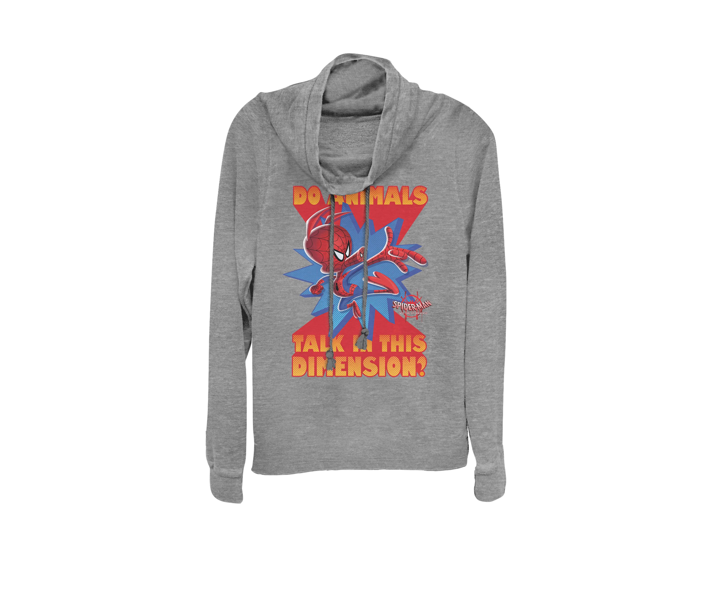 Spider-Man Spiderverse Ham Quote Cowl Neck Pullover
