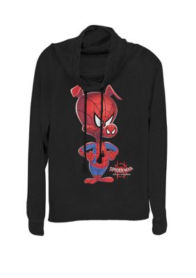 Marvel Women's Spider-Man Spiderverse Spider-Ham Cowl Neck Pullover, Black, XXL