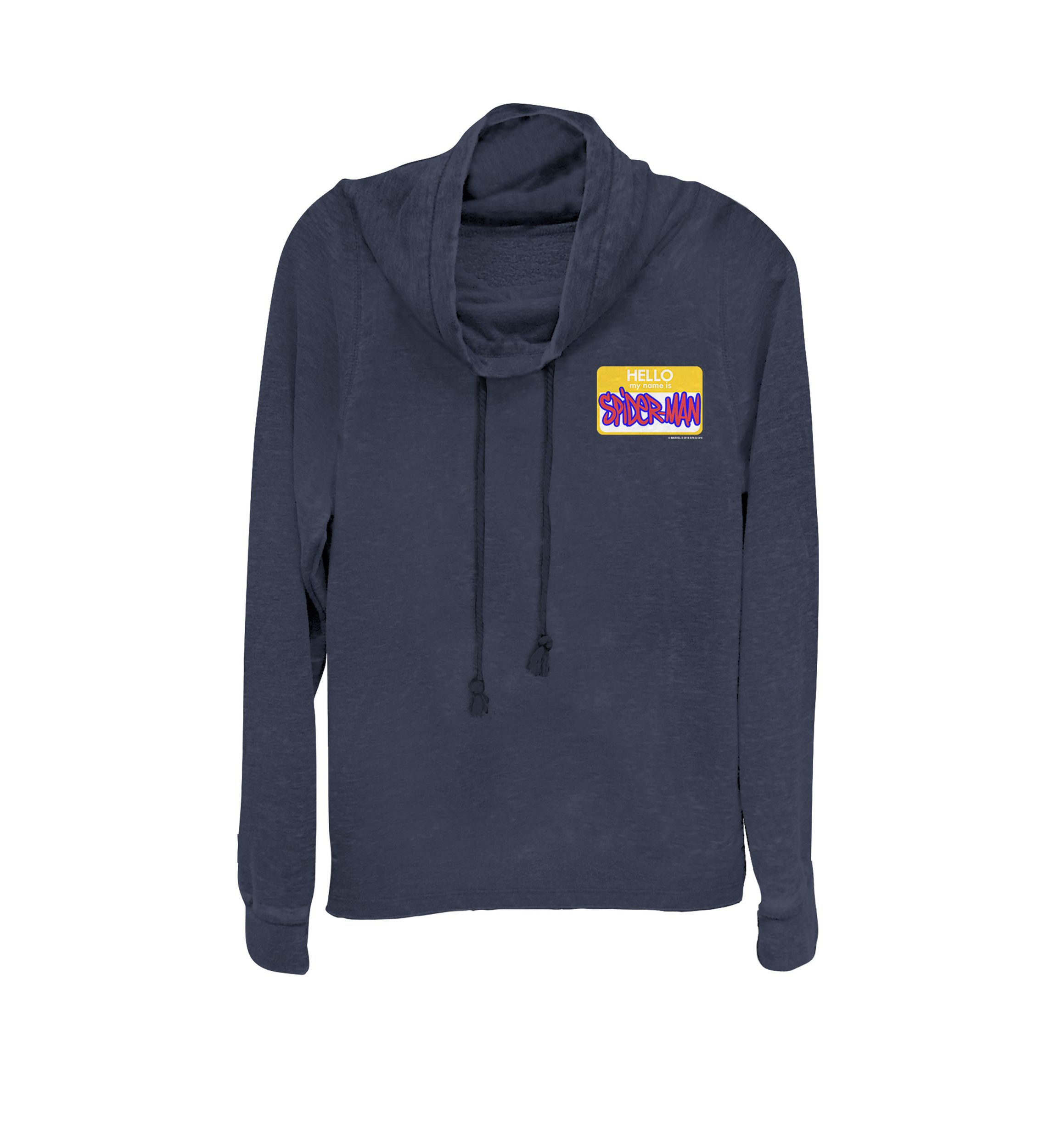 Spider-Man Spiderverse Name Tag Cowl Neck Pullover