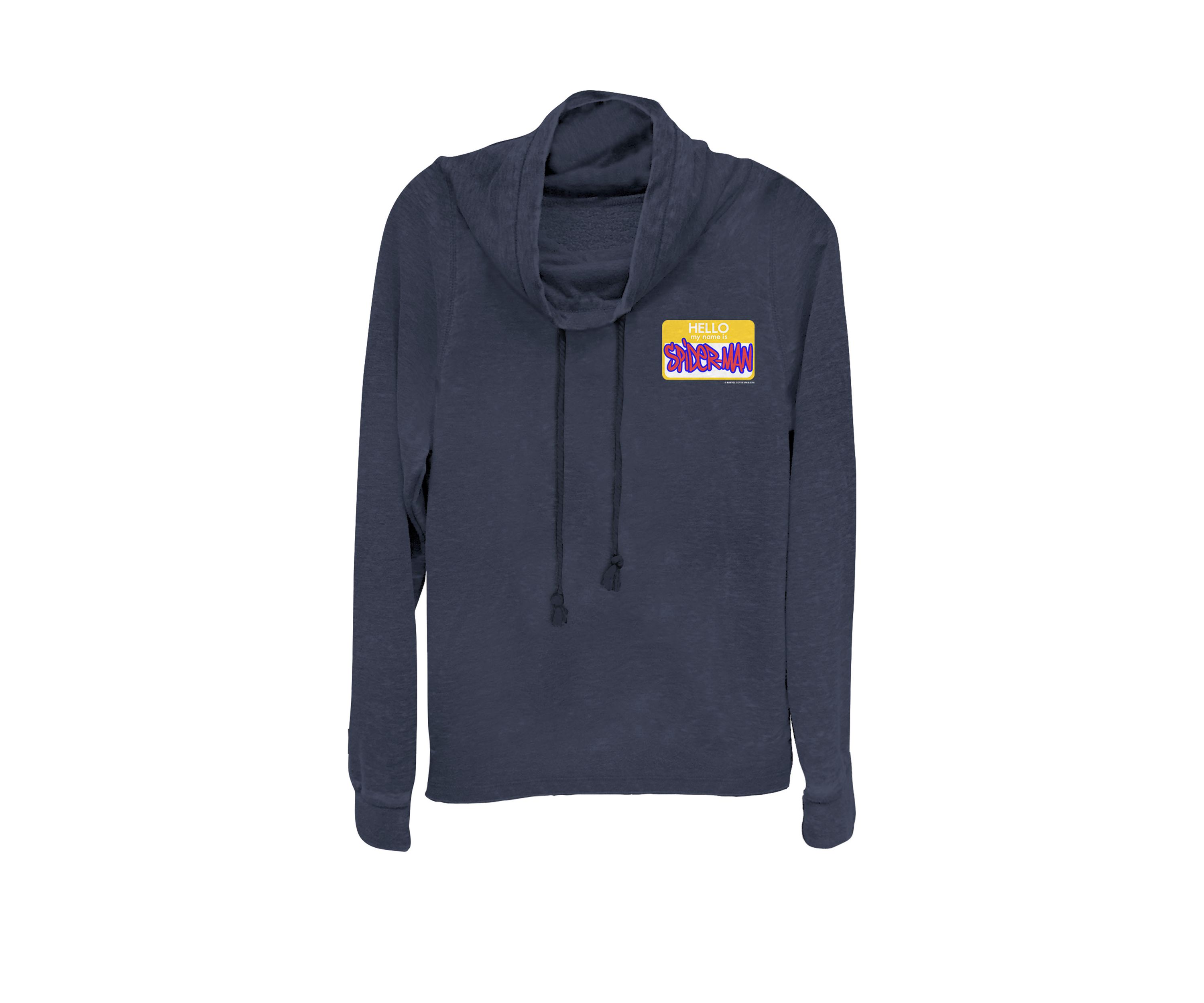 Spider-Man Spiderverse Name Tag Cowl Neck Pullover