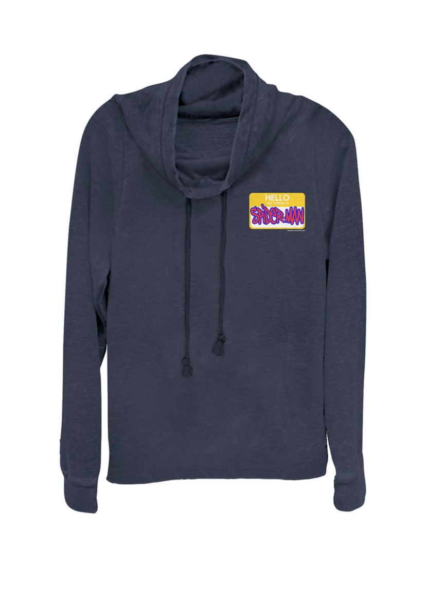 Spider-Man Spiderverse Name Tag Cowl Neck Pullover