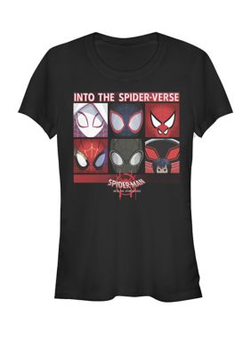Marvel Women's Spider-Man Spiderverse Square Group Short Sleeve T-Shirt, Black, XXL