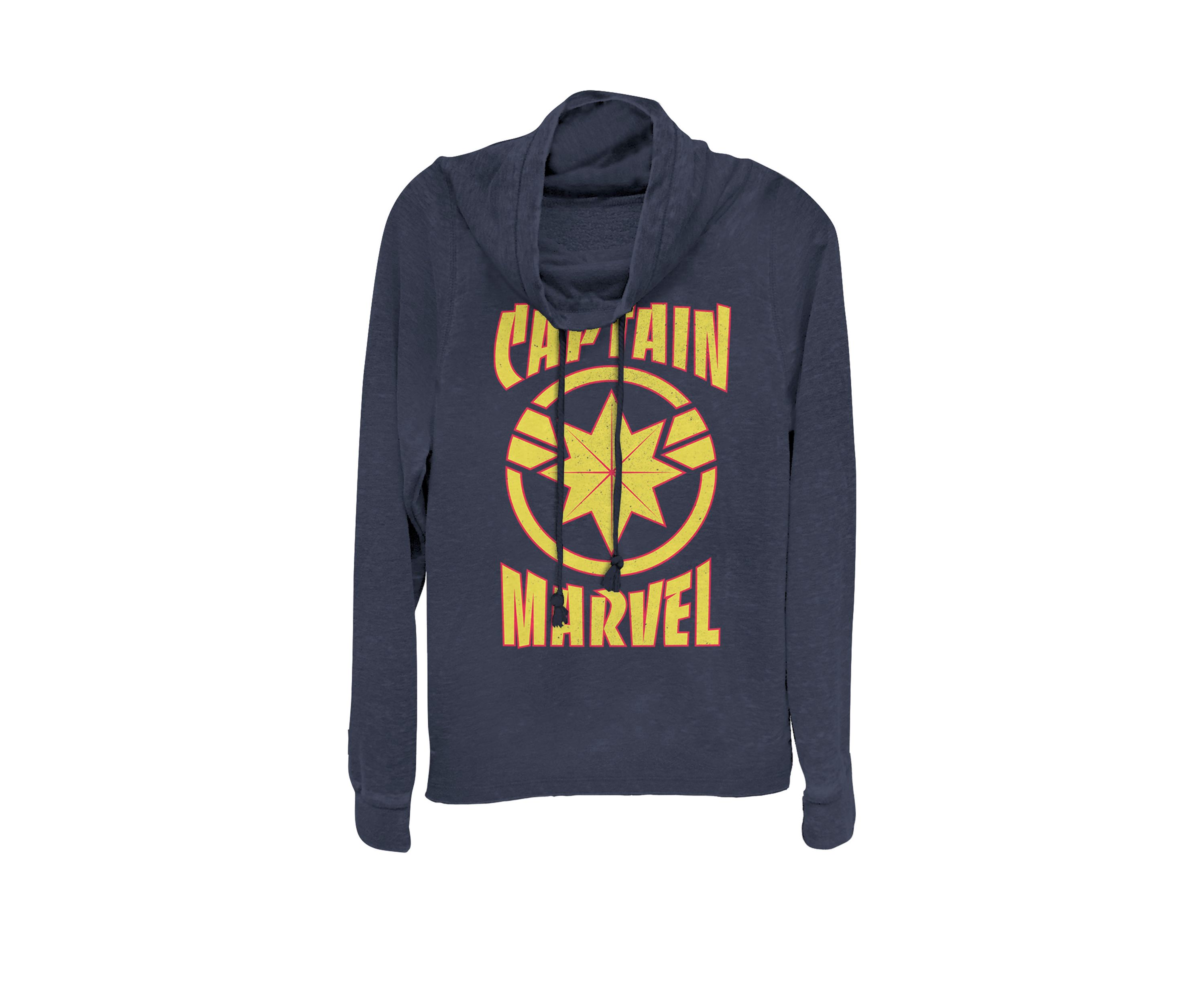 Captain Marvel™ Classic Star Logo Cowl Neck Graphic Pullover