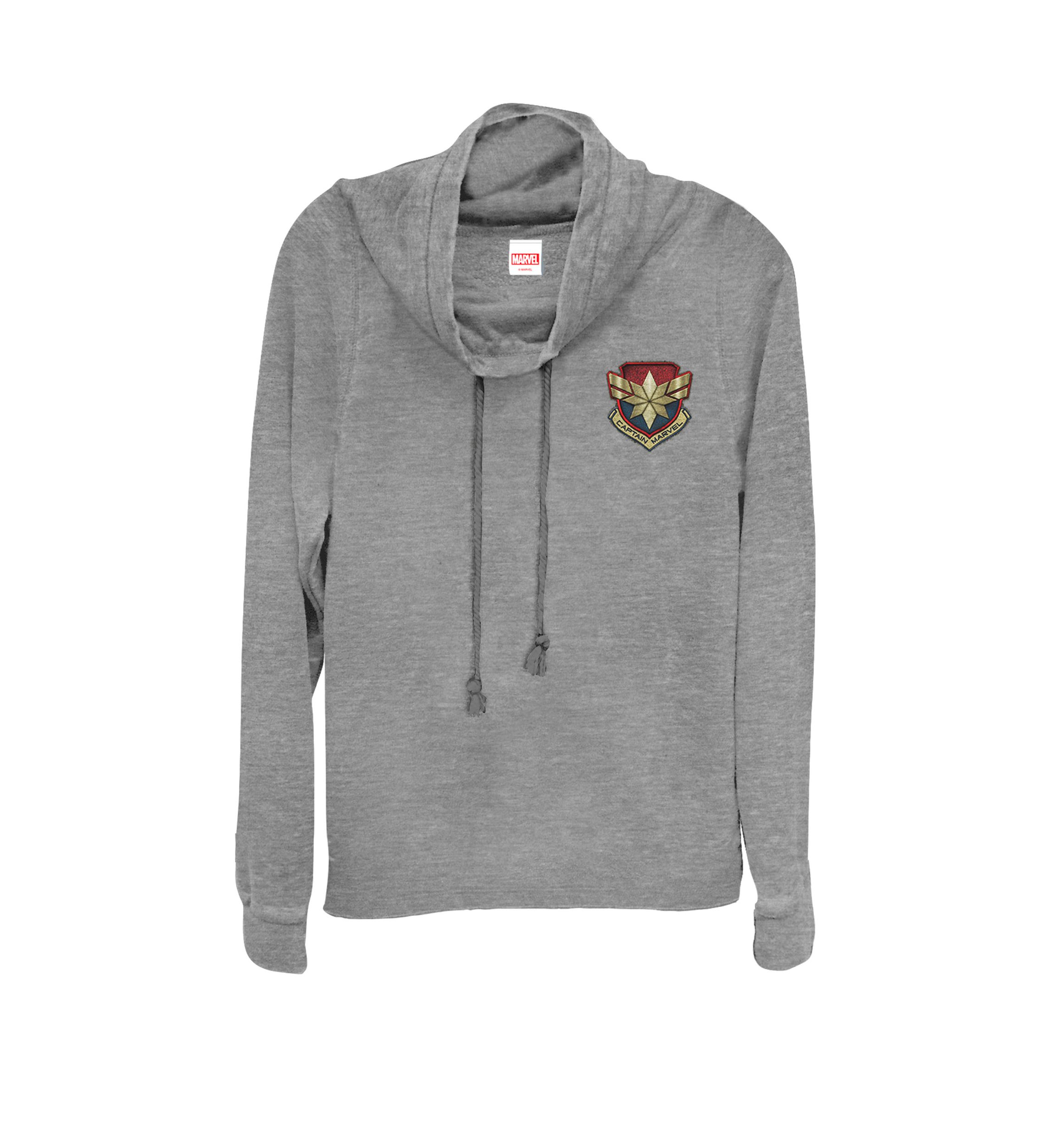 Captain Marvel™ Movie Stitched Badge Cowl Neck Graphic Pullover