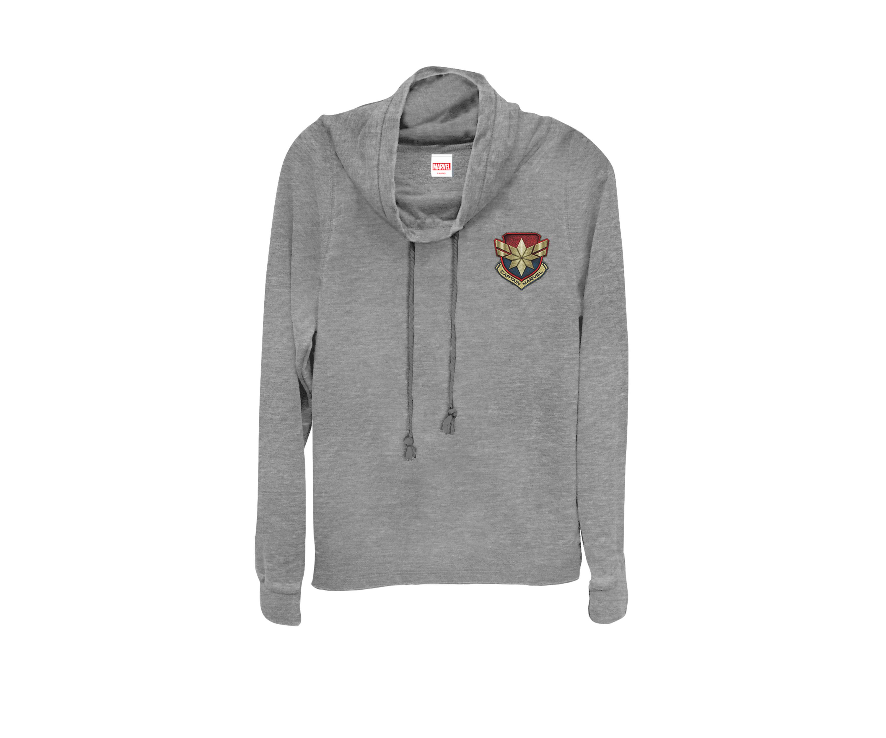 Captain Marvel™ Movie Stitched Badge Cowl Neck Graphic Pullover