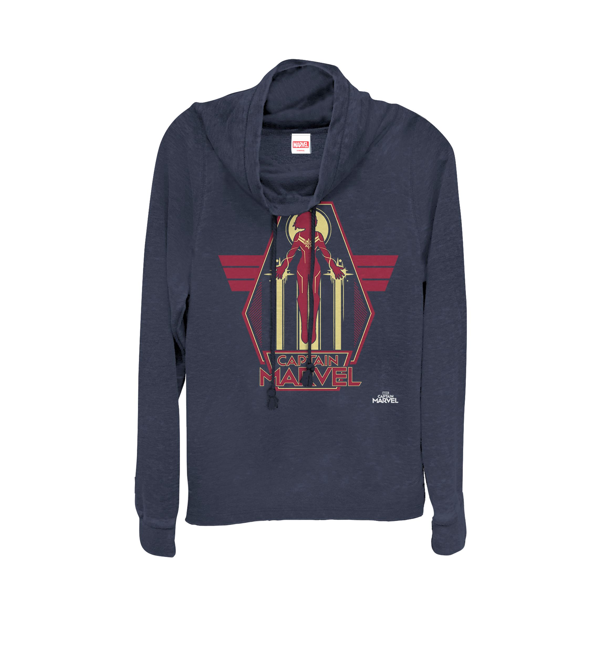 Captain Marvel™ Red Yellow Flight Powers Cowl Neck Pullover