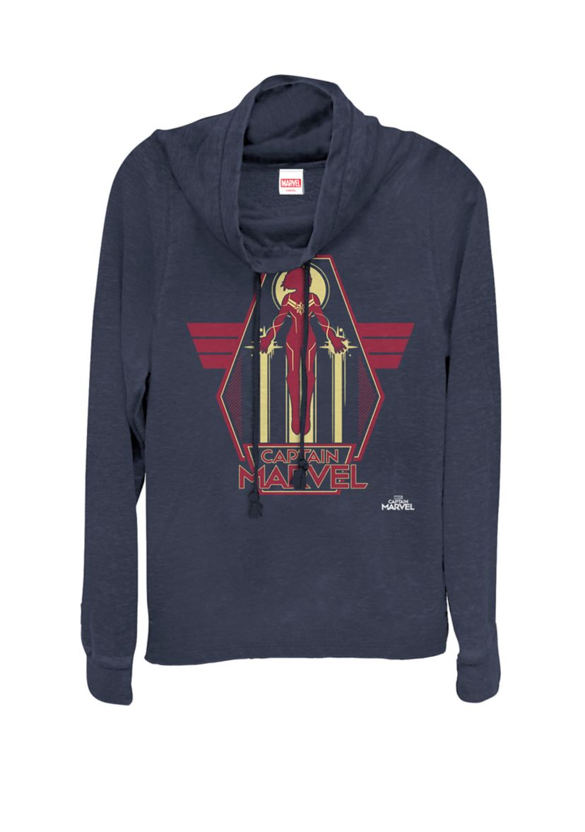 Captain Marvel™ Red Yellow Flight Powers Cowl Neck Pullover