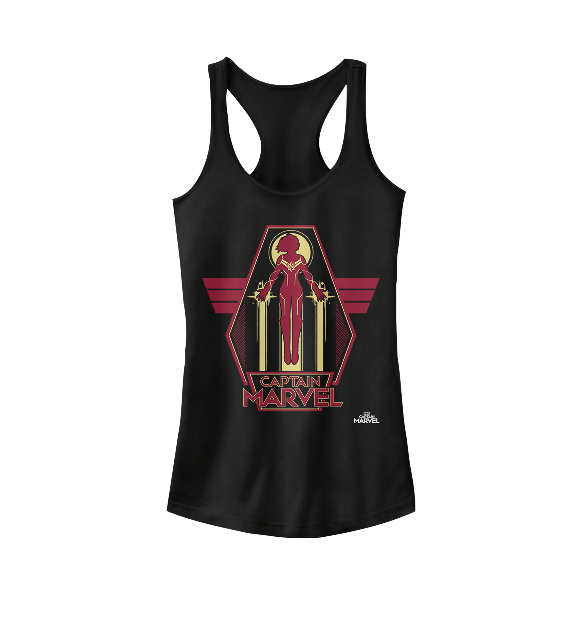 Captain Marvel™ Red Yellow Flight Powers Racerback Tank
