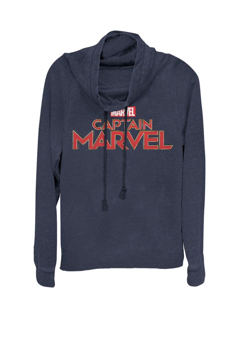 Captain Marvel™ Pocket Logo Cowl Neck Pullover