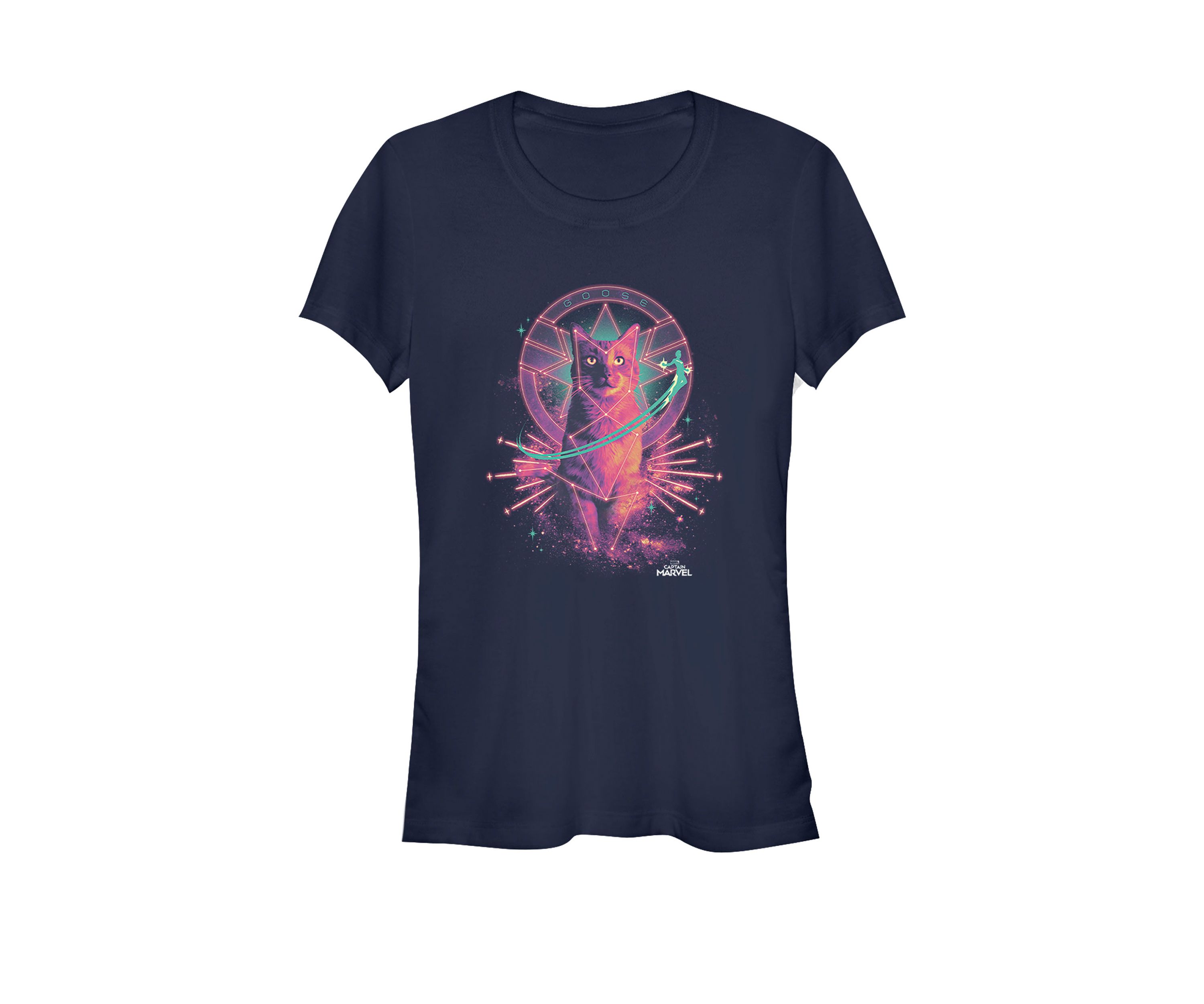 Captain Marvel™ Movie Goose Galaxy Portrait Short Sleeve T-Shirt