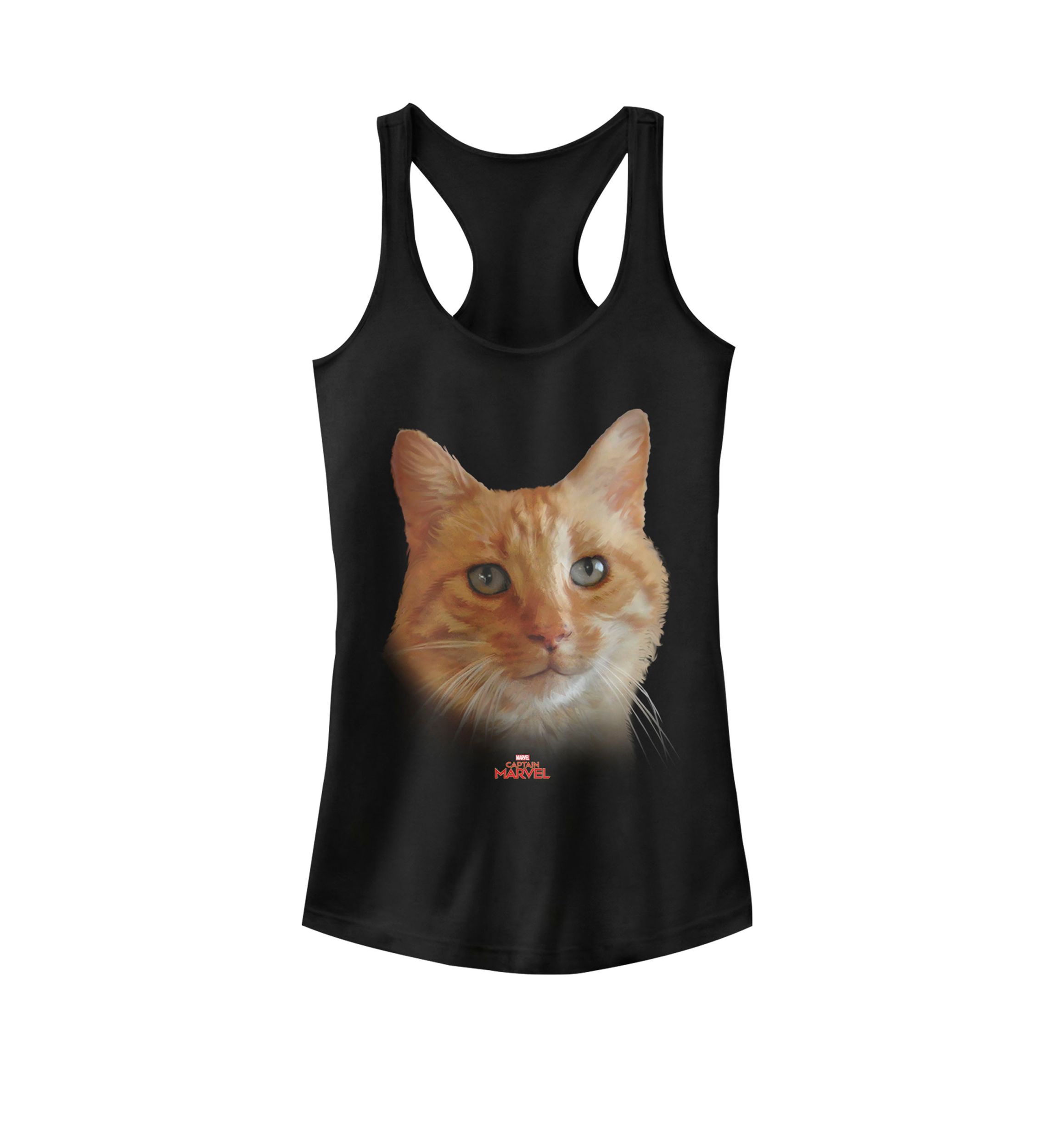 Captain Marvel™ Goose Cat Face Portrait Racerback Tank
