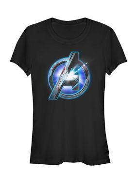 Marvel Women's Avengers Endgame Tech Logo Short Sleeve T-Shirt, Black, XXL