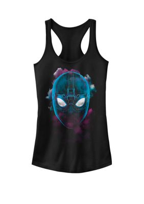 Marvel Spider-Man Far From Home Lightning Stealth Portrait Racerback Tank Top, Black, XXL
