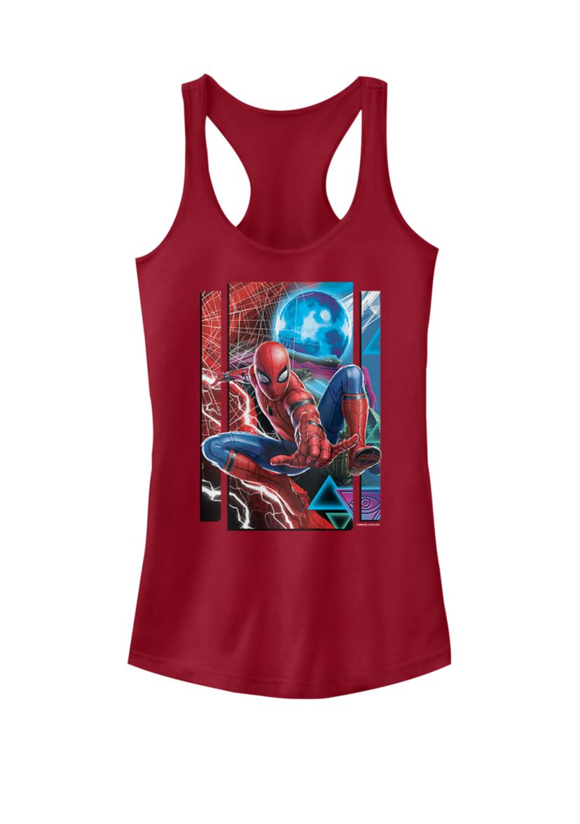 Spider-Man Far From Home Mysterio And Spidey Portrait Racerback Tank