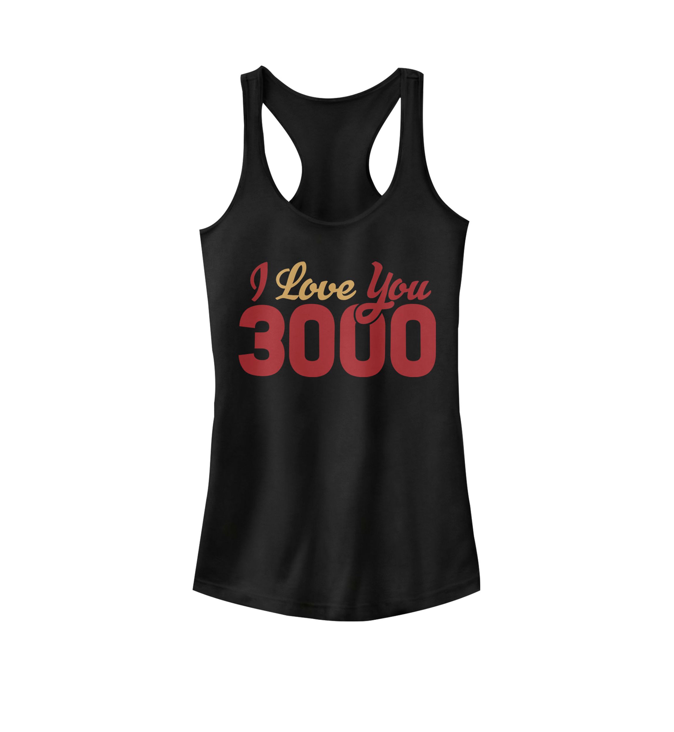 Avengers Endgame Iron Man I Love You 3000 Quote Bold Racerback Tank