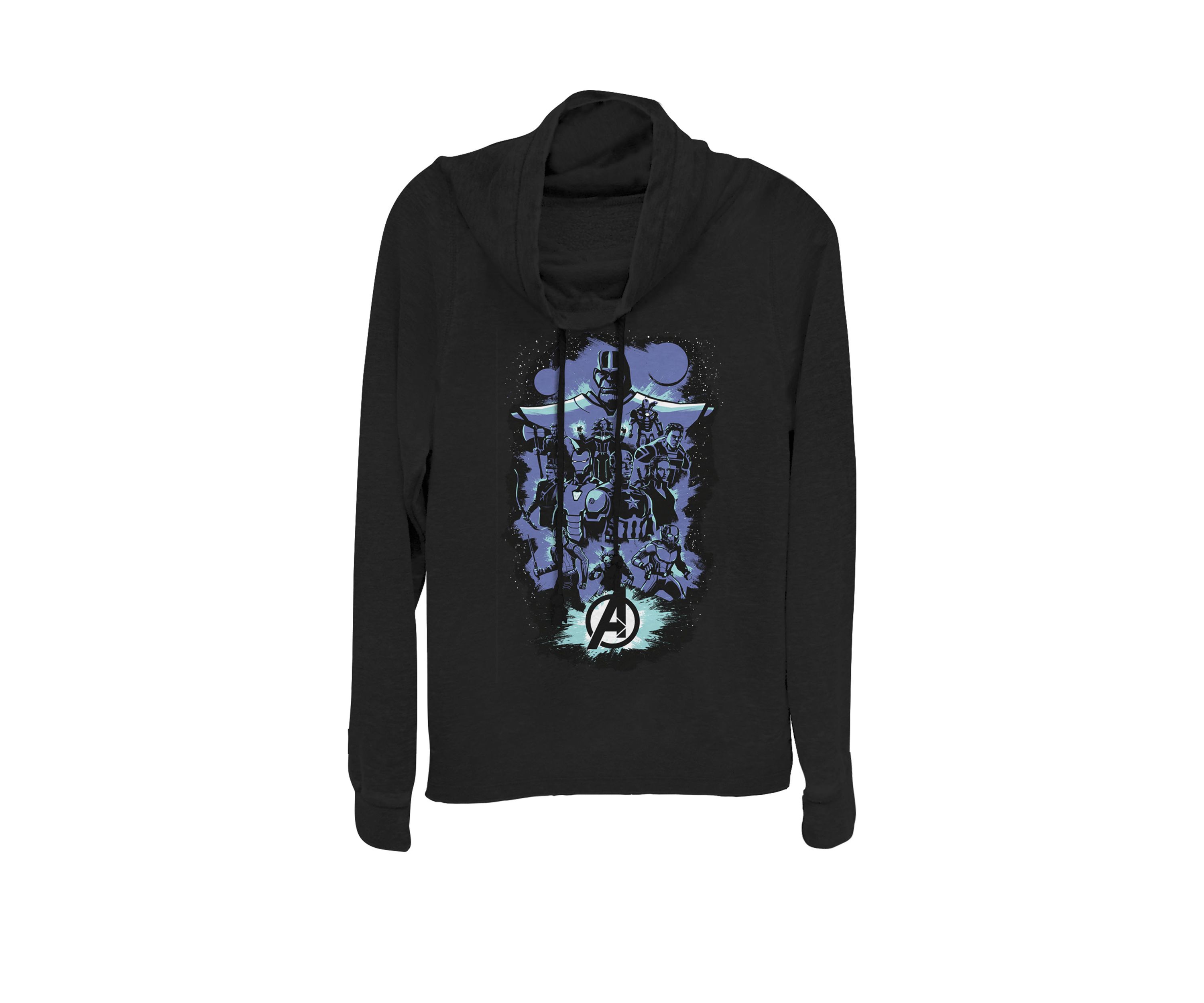 Avengers Endgame Team Group Shot Artsy Pop Portrait Cowl Neck Pullover