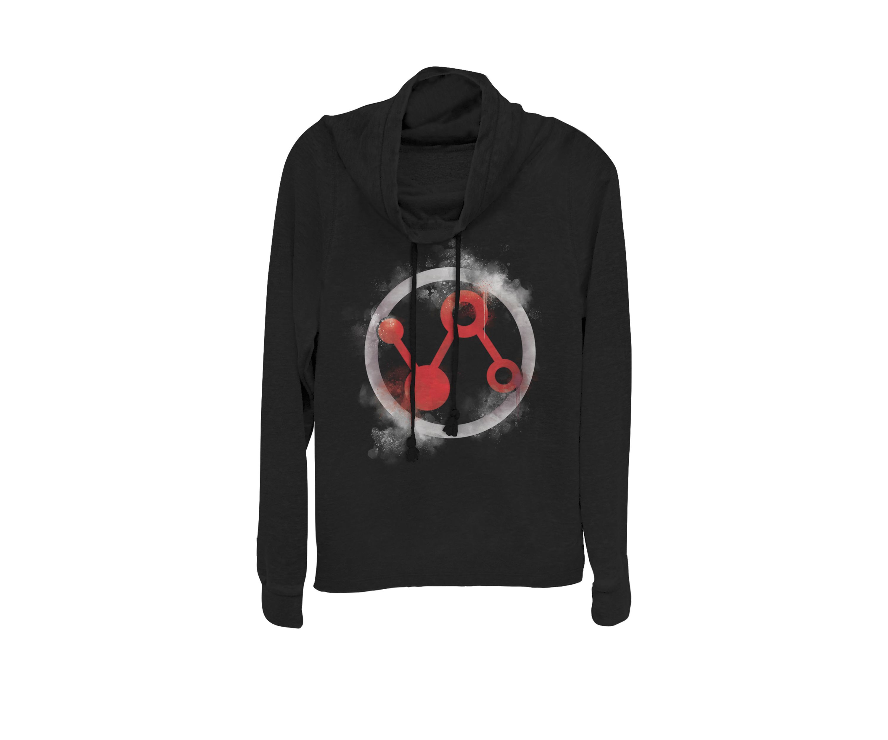 Avengers Endgame Ant-Man Spray Paint Logo Cowl Neck Graphic Pullover