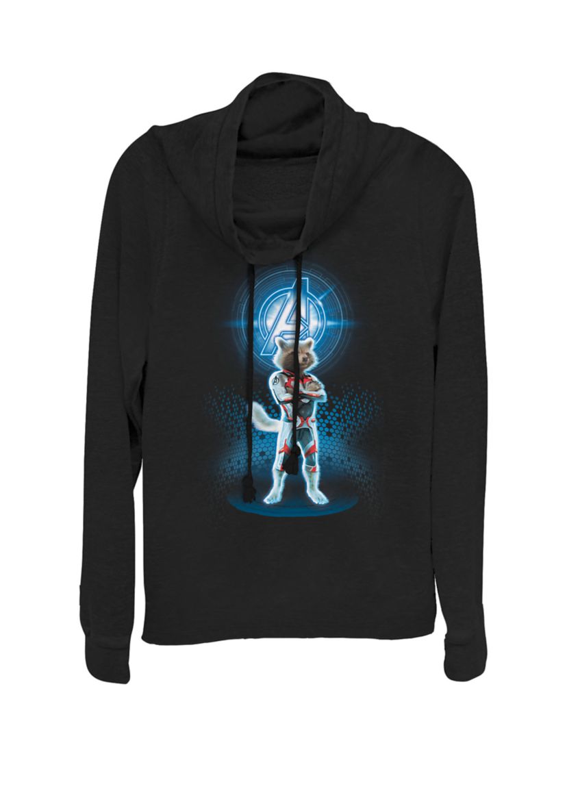 Avengers Endgame Logo Rocket Quantum Suit Portrait Cowl Neck Pullover
