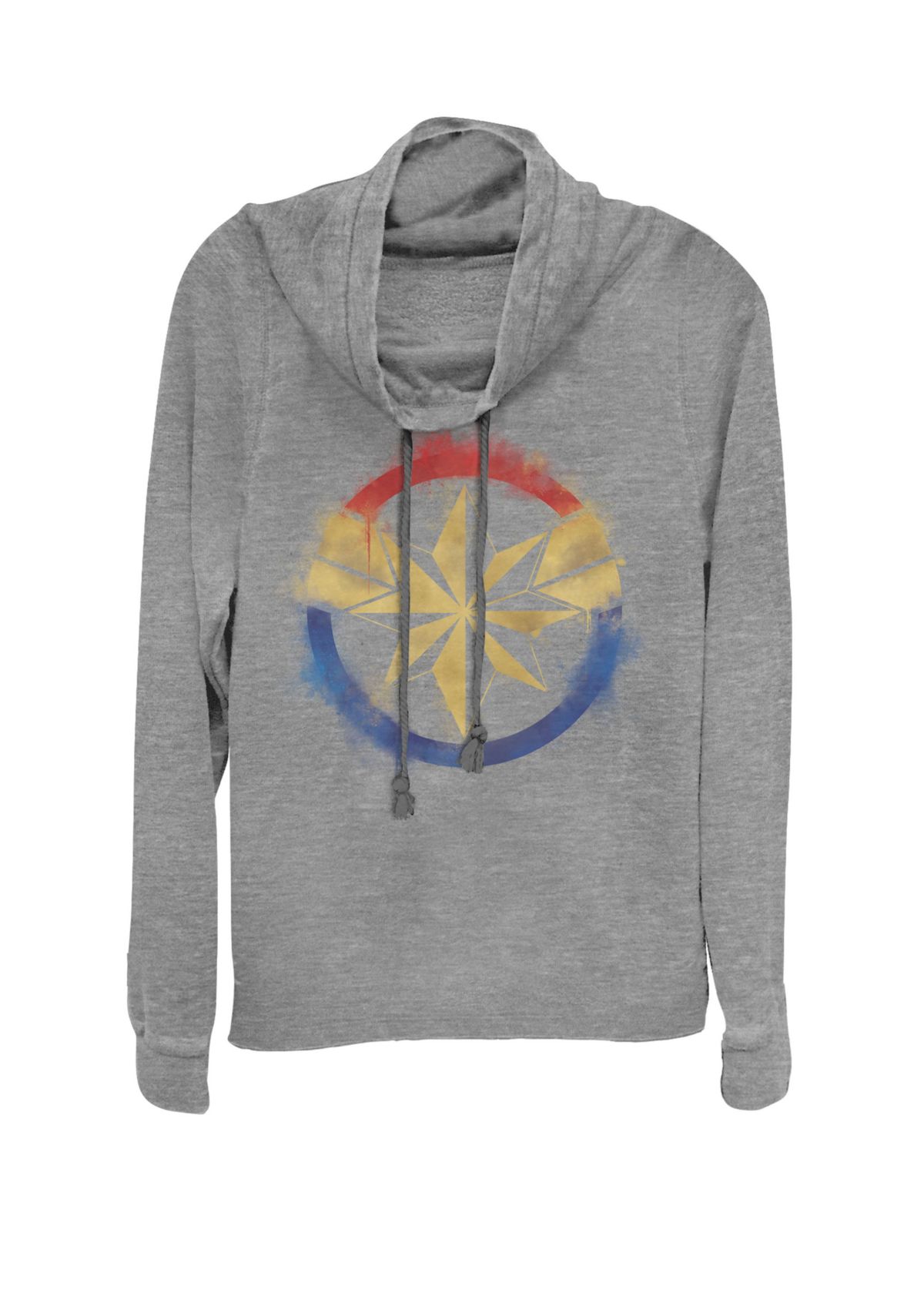 Avengers Endgame Captain Marvel™ Spray Paint Logo Cowl Neck Pullover