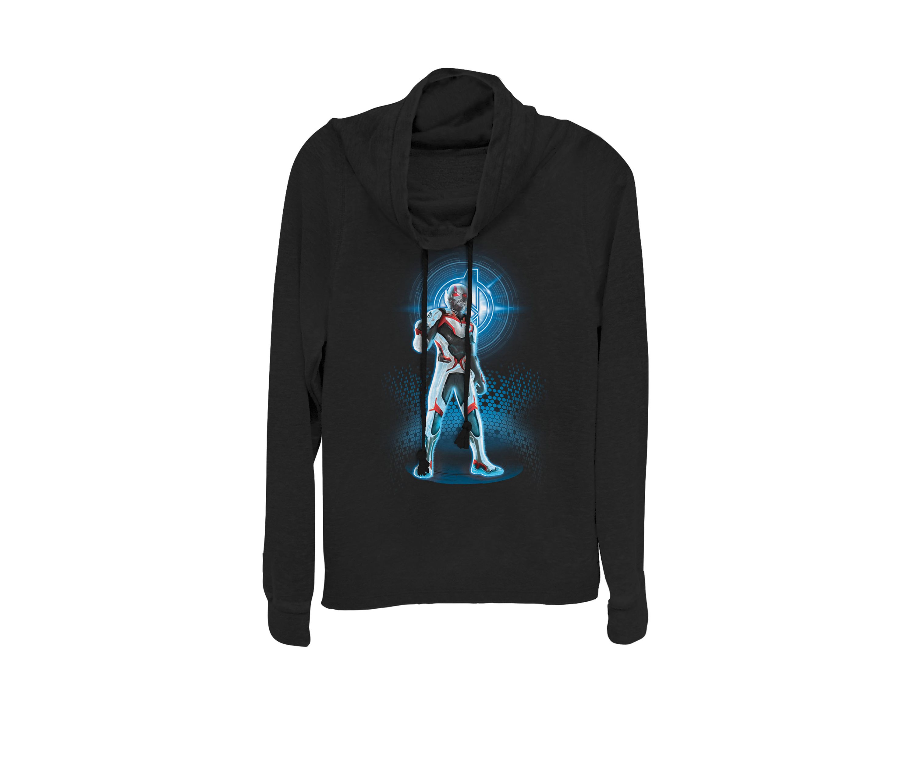 Avengers Endgame Logo Ant-Man Quantum Suit Portrait Cowl Neck Pullover
