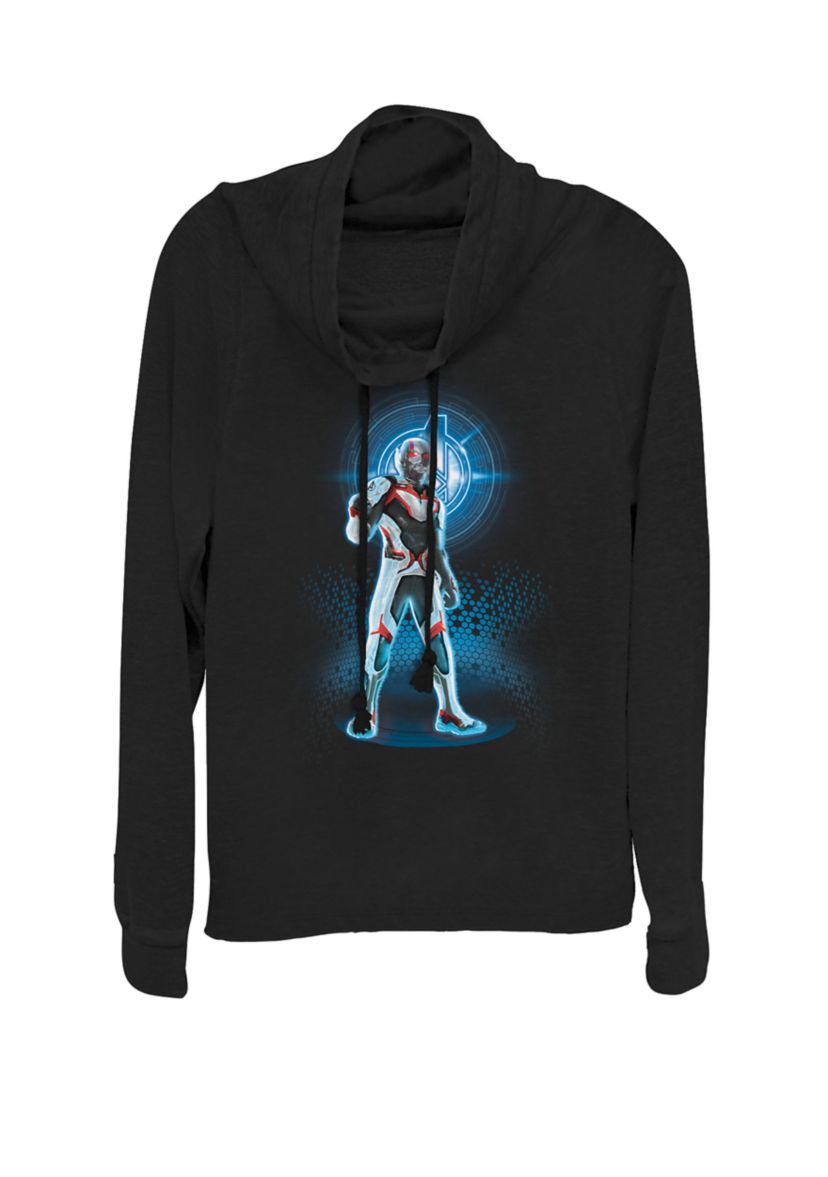 Avengers Endgame Logo Ant-Man Quantum Suit Portrait Cowl Neck Pullover