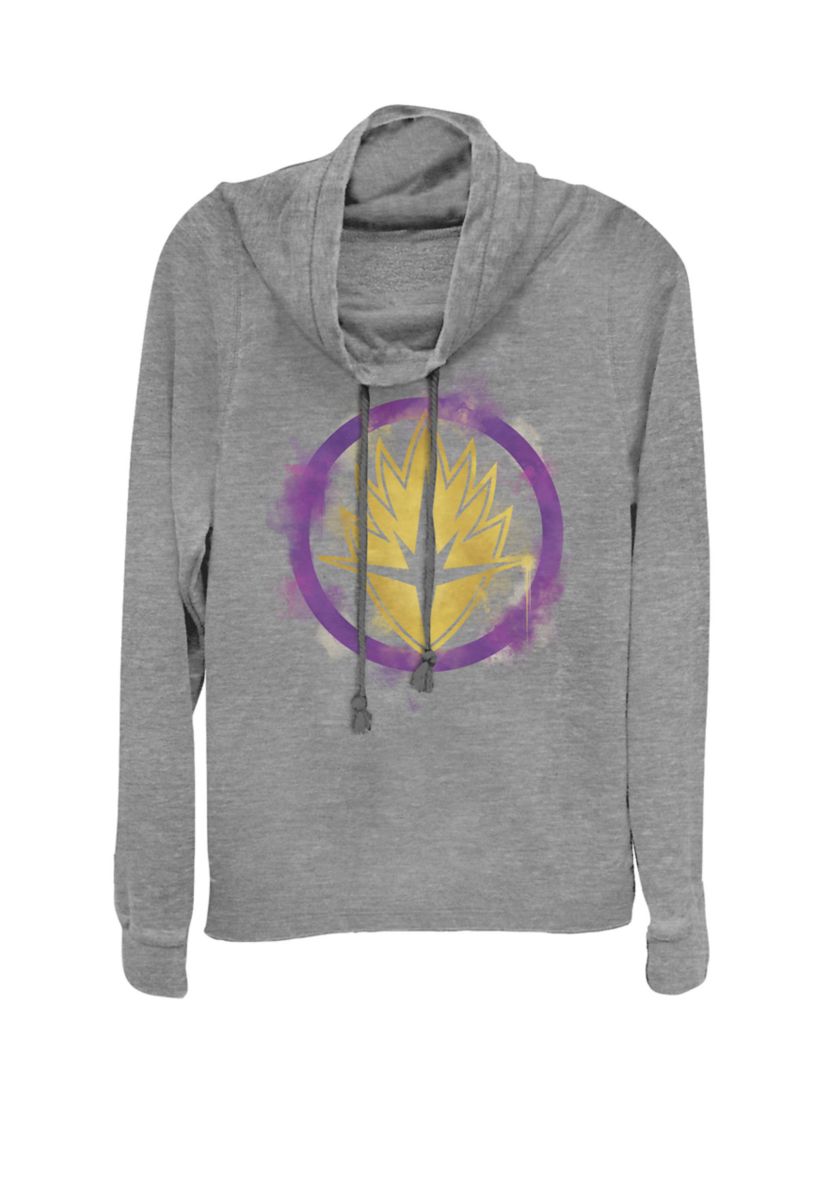 Avengers Endgame Guardians Spray Paint Logo Cowl Neck Pullover