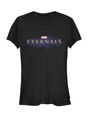 Marvel Women's Eternals Official Movie Logo Short Sleeve T-Shirt, Black, XXL