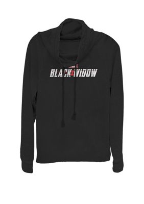 Marvel Women's Black Widow Official Movie Logo Cowl Neck Pullover, XSmall