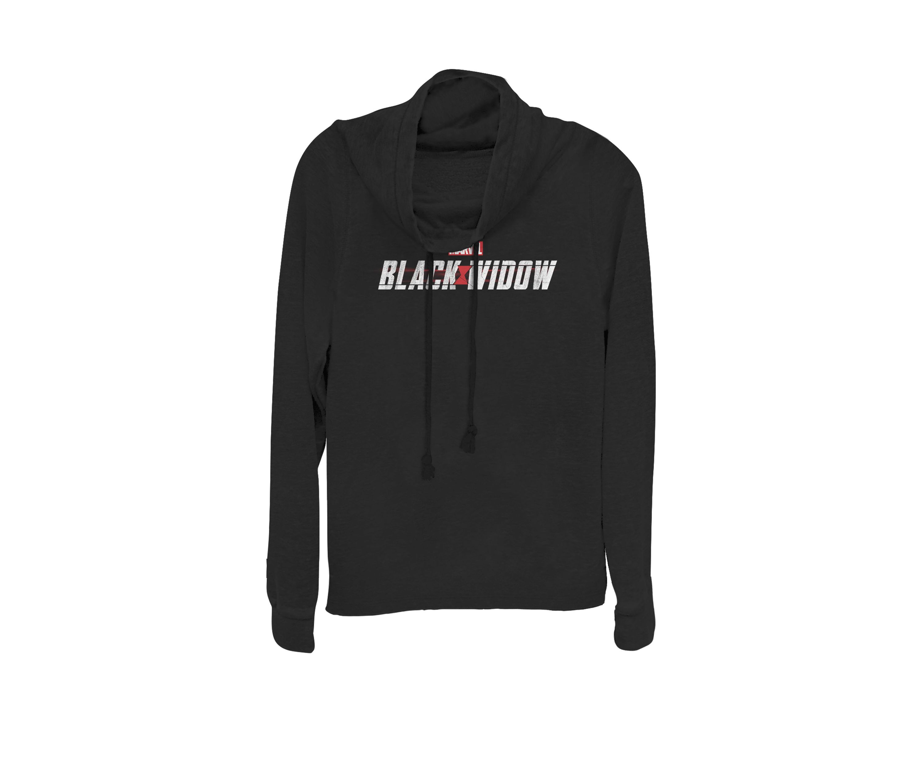 Black Widow Official Movie Logo Cowl Neck Pullover