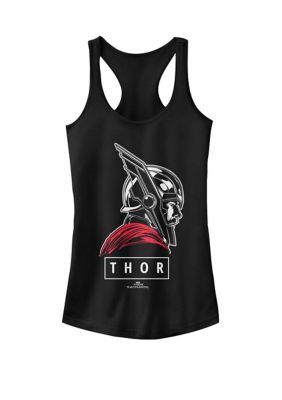 Marvel Women's Thor Ragnarok God of Tonal Street View Racerback Tank Top, Black, XXL