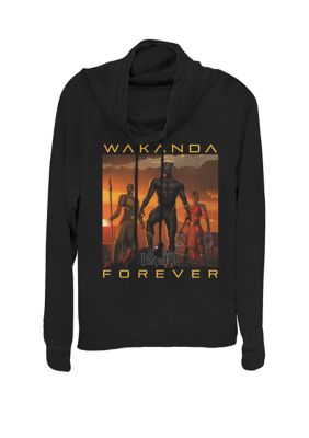Marvel Women's Black Panther Movie Wakanda Forever Cowl Neck Pullover, XSmall